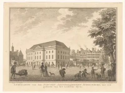 Gezicht op de schouwburg aan het Leidseplein te Amsterdam, 1774