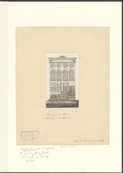 Gezicht op de schuilkerk Stadhuys van Hoorn in de Spuistraat