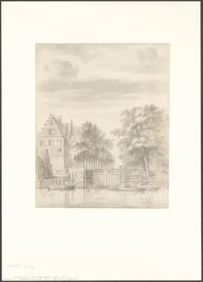 Gezicht op de schutsluis bij de Oudeschans