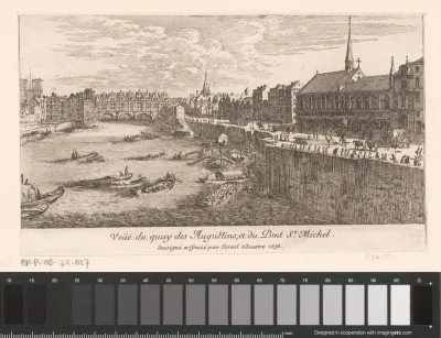 Gezicht op de Seine met de Pont Saint-Michel