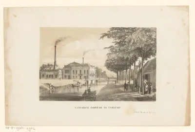Gezicht op de Singelgracht bij de Catharijnebarrière