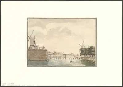 Gezicht op de Singelgracht bij de Zaagpoort