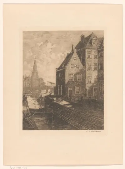 Gezicht op de Sint Antoniesluis, te Amsterdam