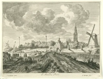 Gezicht op de Sint-Antonispoort te Amsterdam