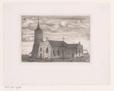 Gezicht op de Sint-Antonius kerk te Blankenberge