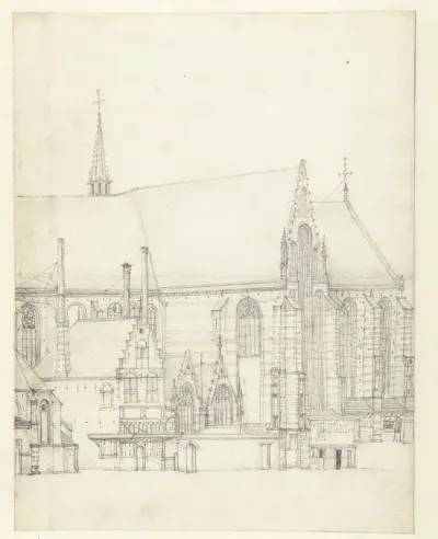 Gezicht op de Sint Bavo te Haarlem