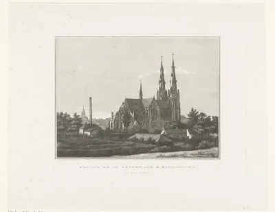 Gezicht op de Sint-Catharinakerk te Eindhoven