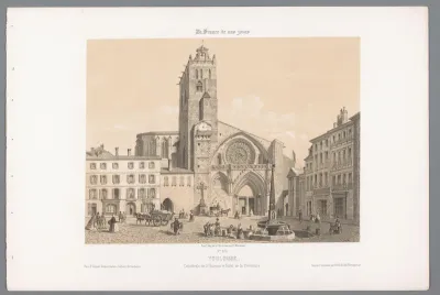 Gezicht op de Sint-Etiennekathedraal te Toulouse