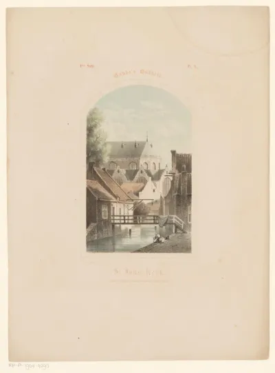 Gezicht op de Sint Janskerk te Gouda.