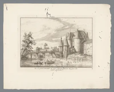 Gezicht op de Sint-Janspoort te Haarlem