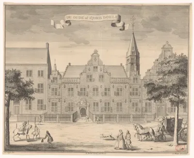 Gezicht op de Sint-Jorisdoelen te Den Haag