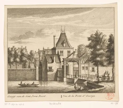 Gezicht op de Sint-Jorispoort te Dordrecht