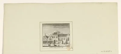 Gezicht op de Sint-Olofspoort en Sint-Olofskapel te Amsterdam