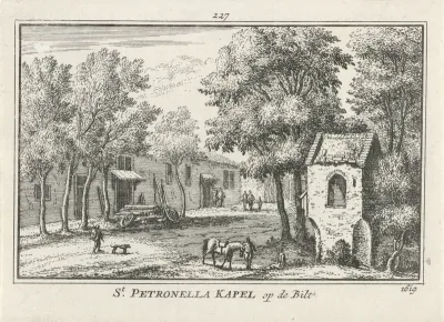 Gezicht op de Sint Petronella's kapel in De Bilt, 1619