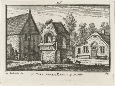 Gezicht op de Sint Petronella's kapel in De Bilt, 1620