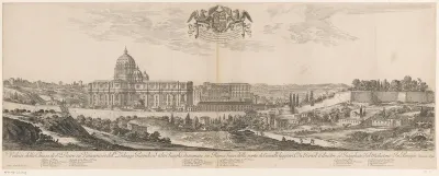 Gezicht op de Sint-Pietersbasiliek