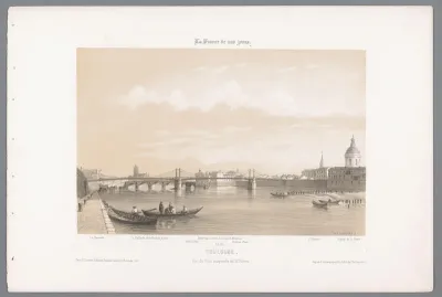 Gezicht op de Sint-Pietersbrug te Toulouse
