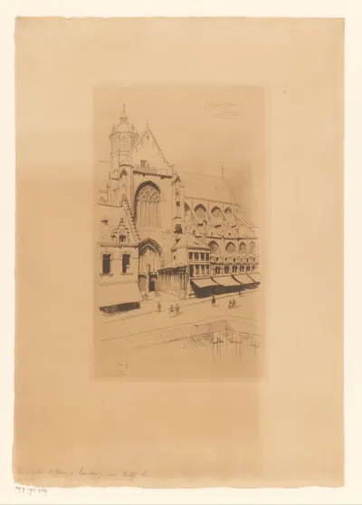 Gezicht op de Sint-Pieterskerk in Leuven