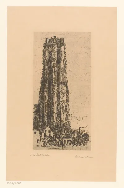 Gezicht op de Sint-Romboutskathedraal