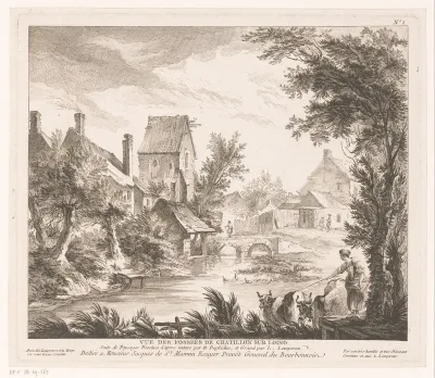 Gezicht op de sloten van Châtillon