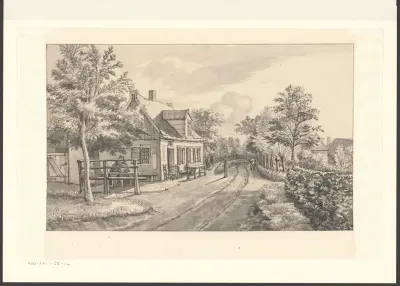 Gezicht op de Sloterweg met herberg Het Dronkemanshuisje