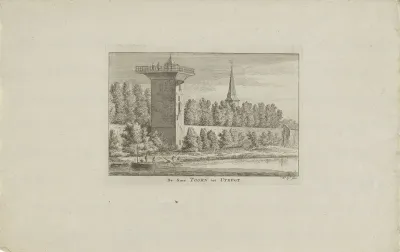 Gezicht op de Smeetoren te Utrecht
