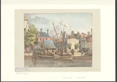 Gezicht op de Soeploods op de Herenmarkt