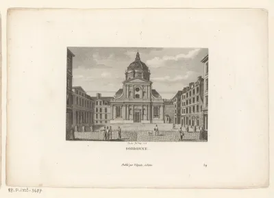 Gezicht op de Sorbonne te Parijs