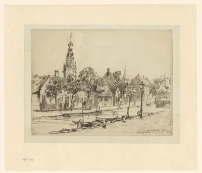 Gezicht op de Speeltoren in Monnickendam