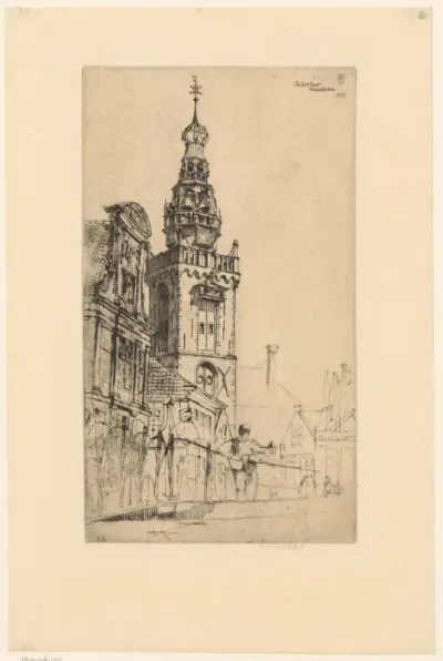 Gezicht op de Speeltoren te Monnickendam