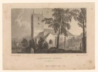 Gezicht op de St Collen's Church te Llangollen