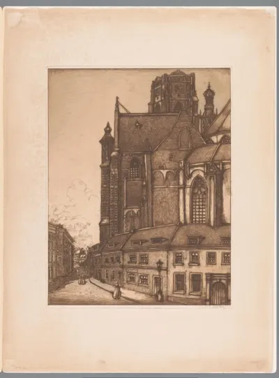 Gezicht op de St. Laurenskerk te Rotterdam