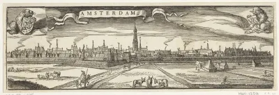 Gezicht op de stad Amsterdam