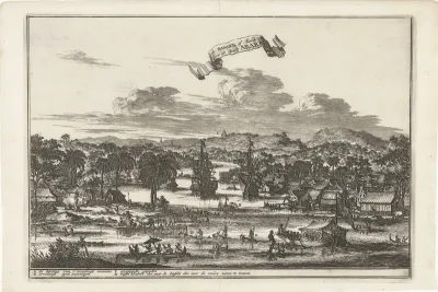 Gezicht op de stad Arakan