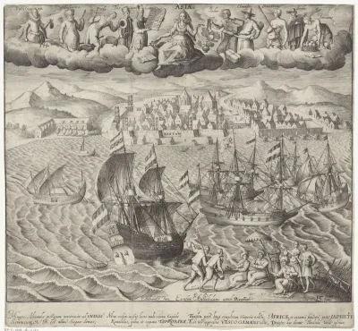 Gezicht op de stad Bantam