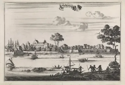 Gezicht op de stad Cranganoor