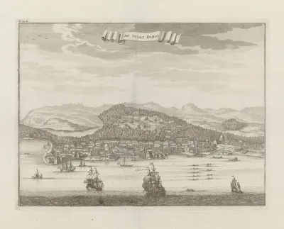 Gezicht op de stad Dabul