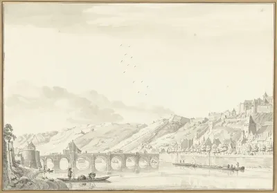 Gezicht op de stad en het Kasteel te Namen