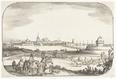 Gezicht op de stad Grave
