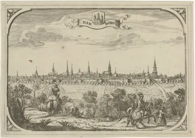 Gezicht op de stad Hamburg