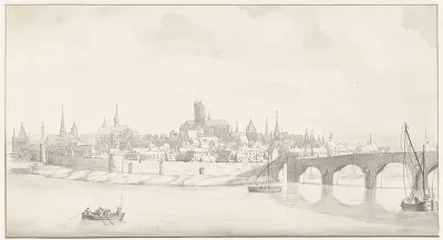 Gezicht op de stad Nevers