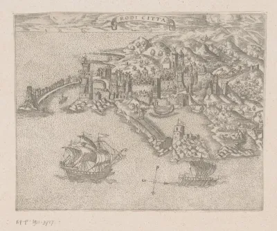 Gezicht op de stad Rodos