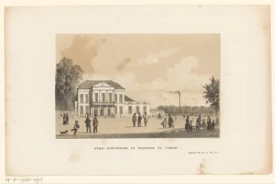 Gezicht op de Stadsschouwburg te Utrecht