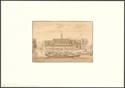 Gezicht op de stadssteenhouwerij op de Leidsegracht