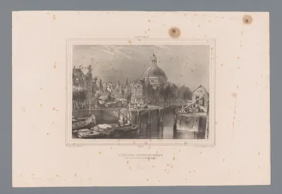 Gezicht op de Stromarkt, het Singel en de Lutherse kerk