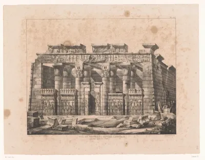 Gezicht op de Tempel van Esna