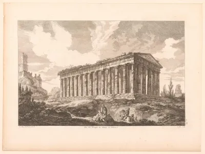 Gezicht op de tempel van Hephaistos