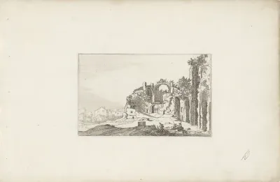 Gezicht op de thermen van Diocletianus