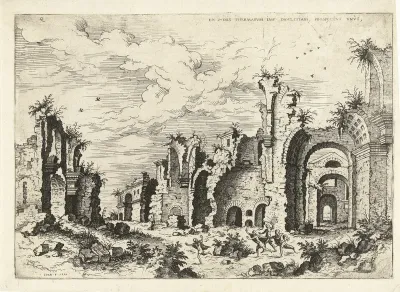 Gezicht op de Thermen van Diocletianus