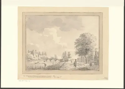 Gezicht op de tolbrug aan de Diemermeer